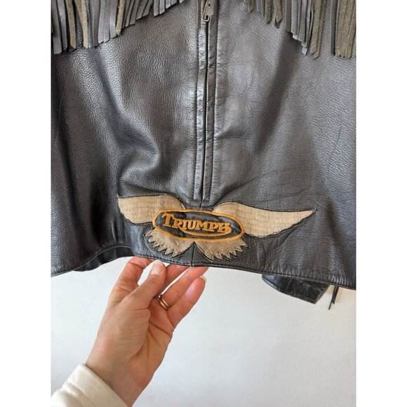 Harley Davidson Women's Willie G. Jacket Large Vintage Leather Jacket Black Red - Picture 3 of 12